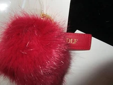  Mark and Graham pom pom magenta  Keychain  monogrammed DLF New 