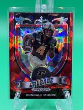 Rondale Moore RC 2021 Prizm Draft Picks Football Red Cracked Ice Crusade