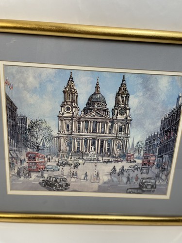 St. Paul's Cathedral Framed Print by Thomas Benacci Artist H. Moss 13.5” X 10” - Picture 3 of 8