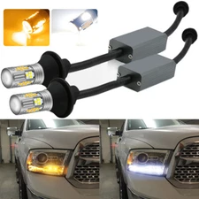 Canbus LED Switchback Turn Signal Light Bulb DRL For Dodge Ram 1500 2500 94-10