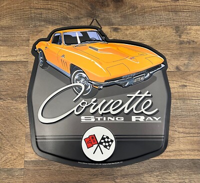 Corvette Sting Ray Metal Sign 12'' x 12''