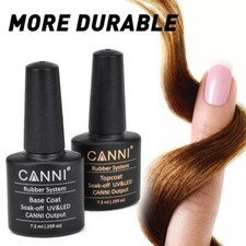 RUBBER SYSTEM BASE TOP COAT CANNI UV LED GEL NAIL POLISH Long Lasting Salon UK