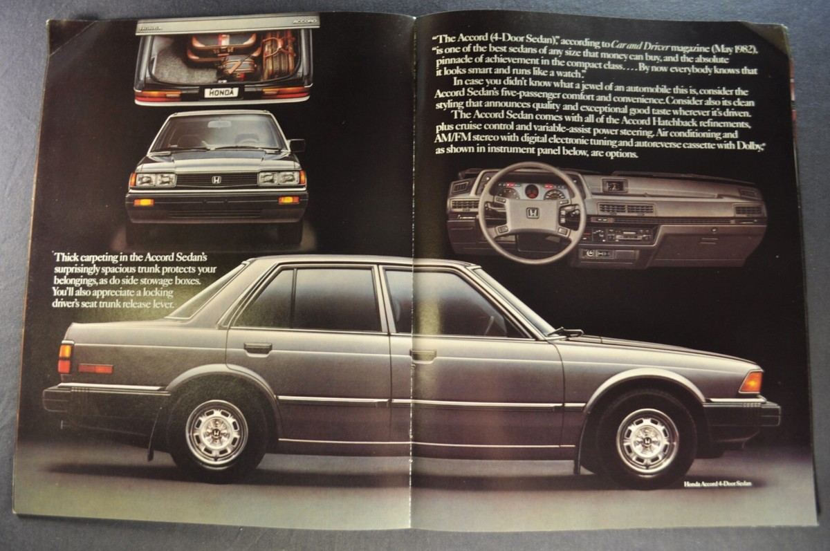 1983 Honda Accord 22pg Catalog Brochure LX Hatchback Sedan