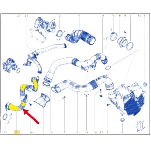 Turbosouffleur Tuyau D'Admission Pour RENAULT Captur 0.9 TCE 144604161R - Bild 5 von 5
