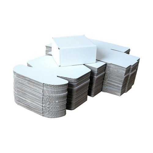 50 Pck Cardboard Small Shipping Boxes Corrugated Mailers 4"x4"x2" Oyster White - Picture 6 of 6