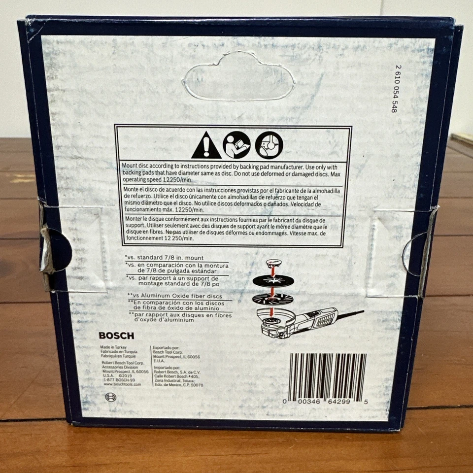 Bosch FBX5100 X-Lock Fiber Discs 5” X 100 Grier 25pk - Image 3 of 3