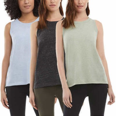 Danskin 3 Pack Tank Desert Sage, Starbright & Black Salt Women's Sz M-XXL NWT