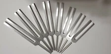 432Hz Verdi Tuning Fork Set of 8 with Long Handle for Music, Healing