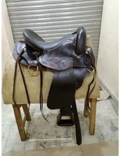Western Leather Saddle 14 To 20 Inch Equestrian Trail Horse