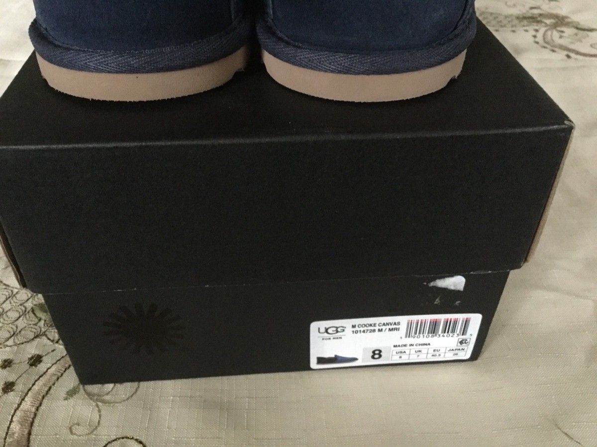 靴 UGG M COOKE UGG Men Cooke Canvas Slippers NWB Size 8 Navy Blue Color | eBay