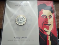 George Orwell 2025 UK £2 Brilliant Uncirculated Coin