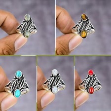 Multi Gemstone Handmade 925 Sterling Silver Ring Jewelry Variation