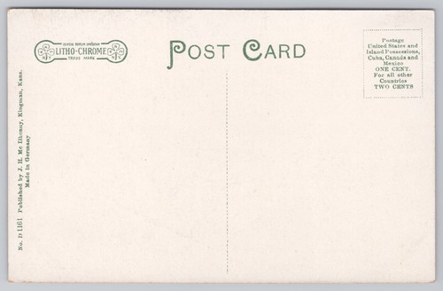 Kingman, Kansas (KS) Postcard, J. H. McIlhenny: City Hall, Library, Firehouse - Picture 2 of 2