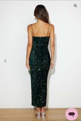 Hello Molly - Party Mood Sequin Maxi Dress Forest Green - worn once | eBay UK Hello Molly - Party Mood Sequin Maxi Dress Forest Green - worn once | eBay UK