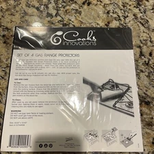 4-Pack Cooks Innovations Black Non-Stick Burner Covers - Easy Clean Gas Range
