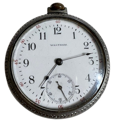 waltham pocket watch Grade 610 Open Face Working
