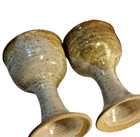 Handmade Ceramic Wine Goblet Set In Classic Style. Unique Pottery Chalices. — photo 2