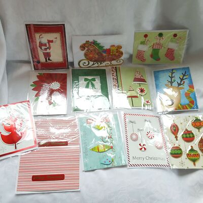 DeisgnScapes Kim Grift Christmas Greeting Cards Ornaments Stockings Red Lot 13