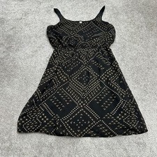 Xhilaration A-Line Midi Dress Womens Medium Black Geometric Sleeveless Casual