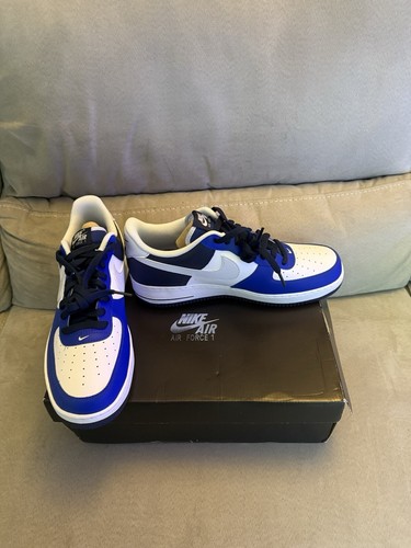 Nike Air Force 1 '07 LV8 White Football Grey Game Royal Size11 - Picture 3 of 7
