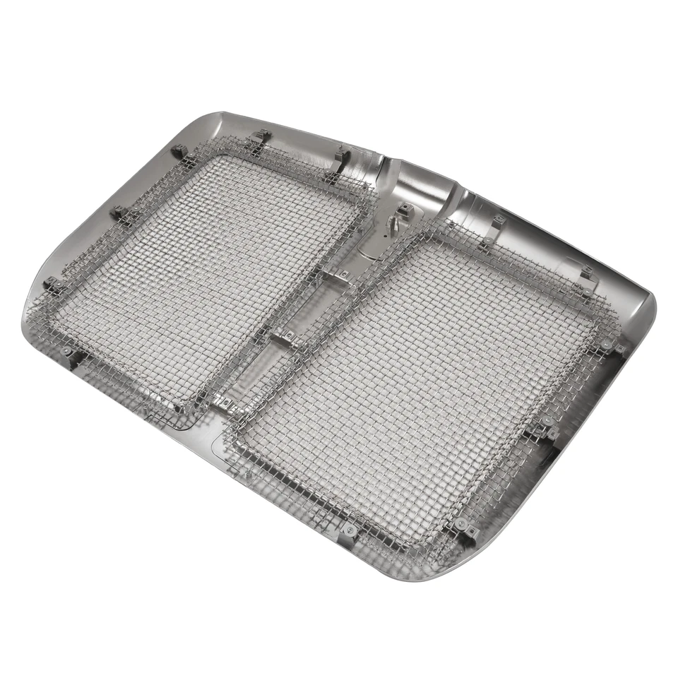 Conjunto de parrilla delantera cromada con red de pantalla de insectos para Kenworth T680 2014-2022 Foto 3 de 4