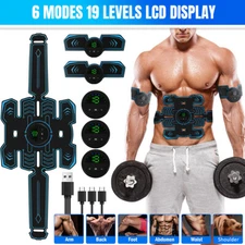 Pro EMS Abdominal Muscle Toning Trainer ABS Stimulator Fitness Binder Gym Belt