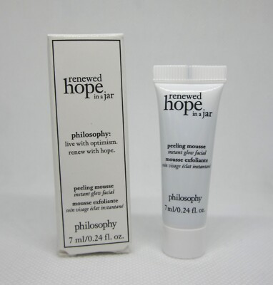 Philosophy Renewed Hope in a Jar Peeling Mousse Instant Glow Facial travel mini