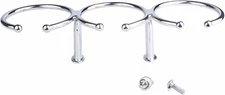 Amarine Made Stainless Steel Boat RV Triple Ring Cup Drink Holder Open Design