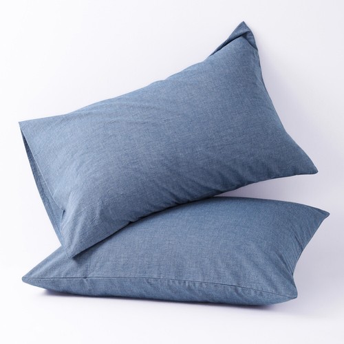 Washed Cotton Pillowcase 2 Pack Soft Breathable Pillow Cases 8 Colors Available