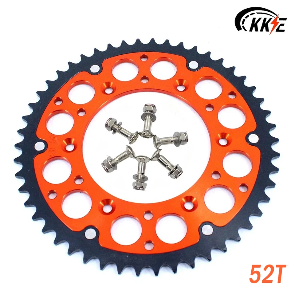 KKE 52T Rear Hybrid Chain Sprocket Fit KTM EXCF SXF XCW XCF 125-530CC 1998-2026 - Image 1 of 4