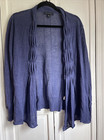Banana Republic Blue open asymmetrical lightweight linen sweater sz s — photo 4