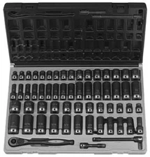 Grey Pneumatic 81659Crd 3/8" Drive 6 Pt 59 Pc Fract. & Metric Duo Socket Set