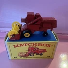 Vintage Lesney Matchbox Series #65 Claas Combine Harvester England With Box