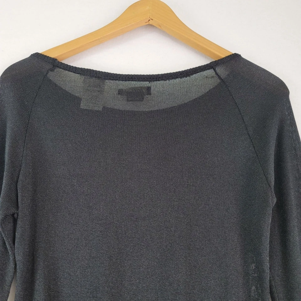 Vestido de malha Killah Miss Sixty vintage veneno preto bainha com nervuras Itália tamanho grande - Imagem 4 de 4