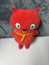 UGLY DOLLS Lucky Bat Plush Stuffed Red 2019 Yellow Cape Fabric Eyes 12"