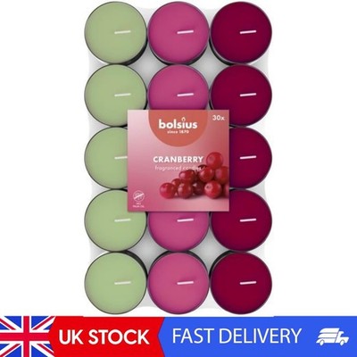 - 30 Duftteelichter - Cranberry - Brenndauer 3,5 Stunden - Durchmesser 38 mm