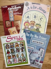 4 Cross Stitch KIDS ALPHABET Leaflets