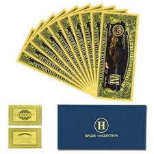 10Pcs US Military CVN-78 USS Gerald R. Ford Navy $1,000,000 Gold Foil Banknotes