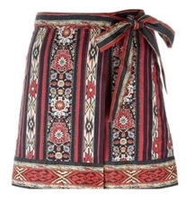 Isabel Marant Etoile Women’s Wrap Printed Mini Skirt - Aztec print - Authentic! 