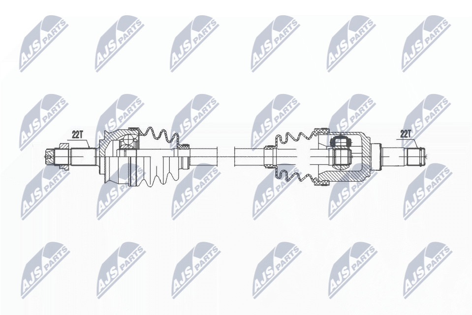 N.T.Y. NPW-FT-073.NTY Drive Shaft for FIAT