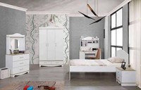 Komplett Jugendzimmer Kinderzimmer Set Bett Kleiderschrank Kommode 5Tlg MöBel