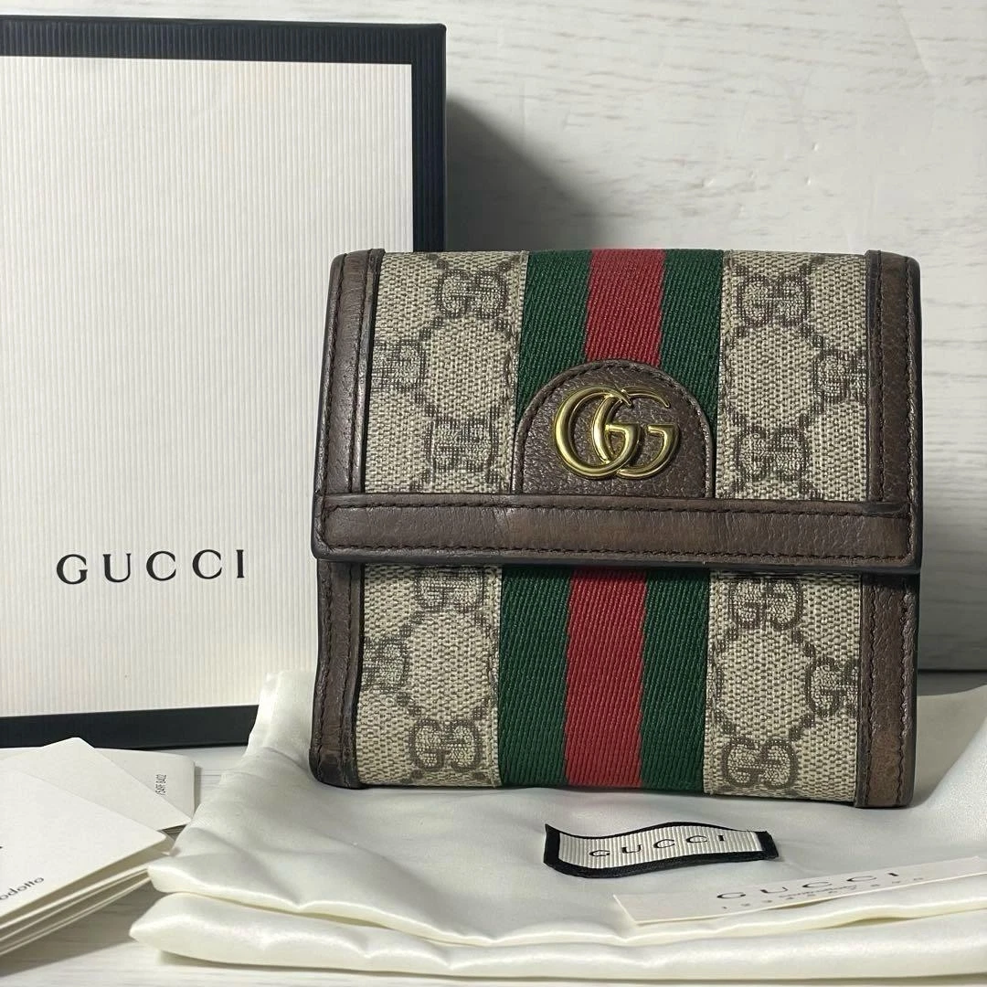 Portefeuille Gucci bi pli Offdia GG Supreme Marmont Sherry Line
