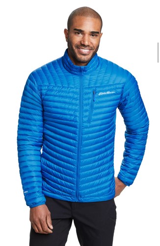 Eddie Bauer Coat Mens Medium Blue Microtherm 2.0 Down Jacket First Ascent Blue