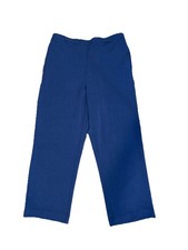 Alfred Dunner Women  s Dark Blue Stretch Flat Front Slacks / Pants Size 12