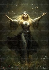 Celtic Goddess Aine Art Print Irish Mythology Summer Queen Fantasy Woman AF24