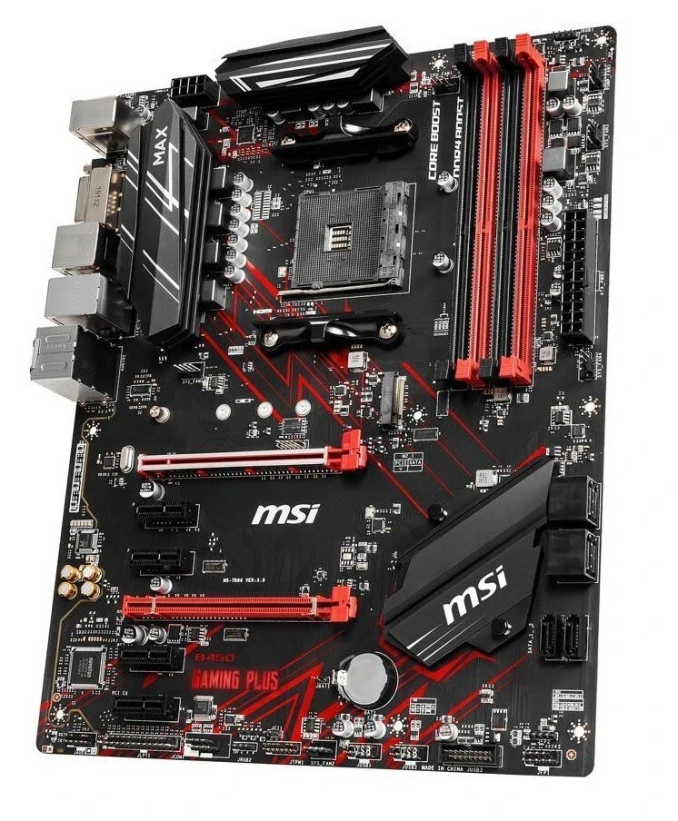 MSI B450 GAMING PLUS MAX AM4 M.2 32Gbs SATA3 6.0Gbs ATX AMD – 6 PCIe, M.2 NVMe - Photo 3/4