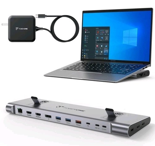 TOBENONE UDS041W 16 en 1 USB-C Triple/Dual 8K 4K Moniteur Station d'accueil Windows