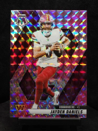 2025 Panini Mosaic Jayden Daniels #232 Reactive Pink