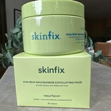Skinfix Restore+ AHA/BHA Niacinamide Exfoliating Pads 60 Wipes - New Orig Box