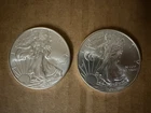 2x 2014 Silver Eagle Dollars BU (2 Troy Ounces .999 Fine Silver)
